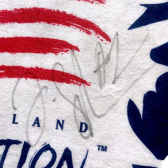 MLS New England Revolution Vintage Circa 1996 Team Logo  New England Revolution 1997 Autographed Pennant